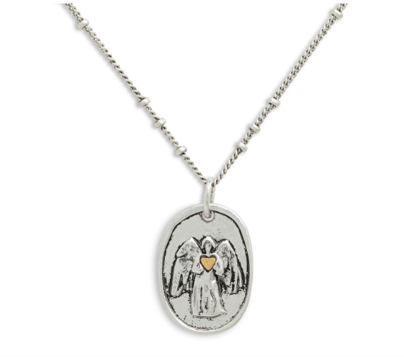 925 Sterling Silver Angel Necklace,Pear Shaped Cubic Zirconia Pendent,Guardian  Angel Necklace for Woman - Walmart.com